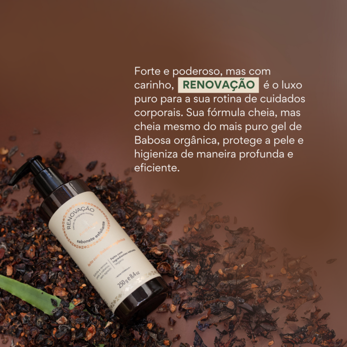 Sabonete Líquido Esfoliante de Aloe Vera RENOVAÇÃO - 250g - Rosa Mosqueta e Pracaxi - Imagem 2
