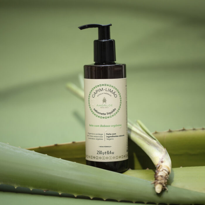 Sabonete Líquido de Aloe Vera CAPIM-LIMÃO - 250g - Arnica e Melaleuca - Imagem 7