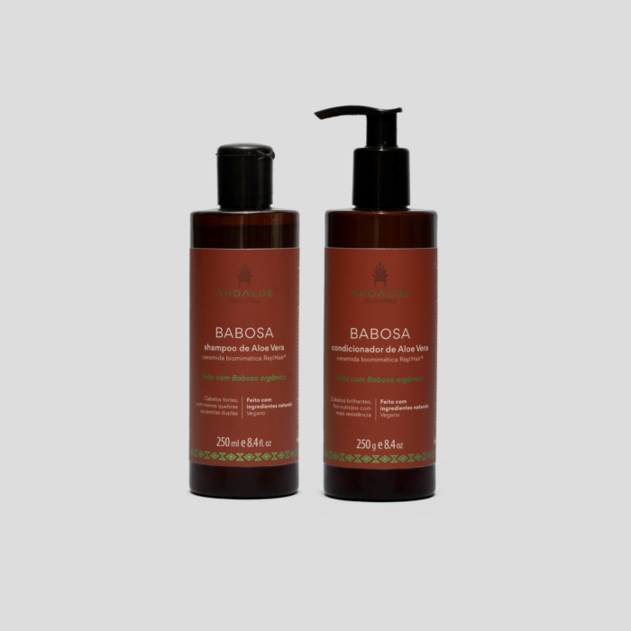 Kit Shampoo e Condicionador BABOSA - Ceramida Biomimética - 2x 250ml - Imagem 1