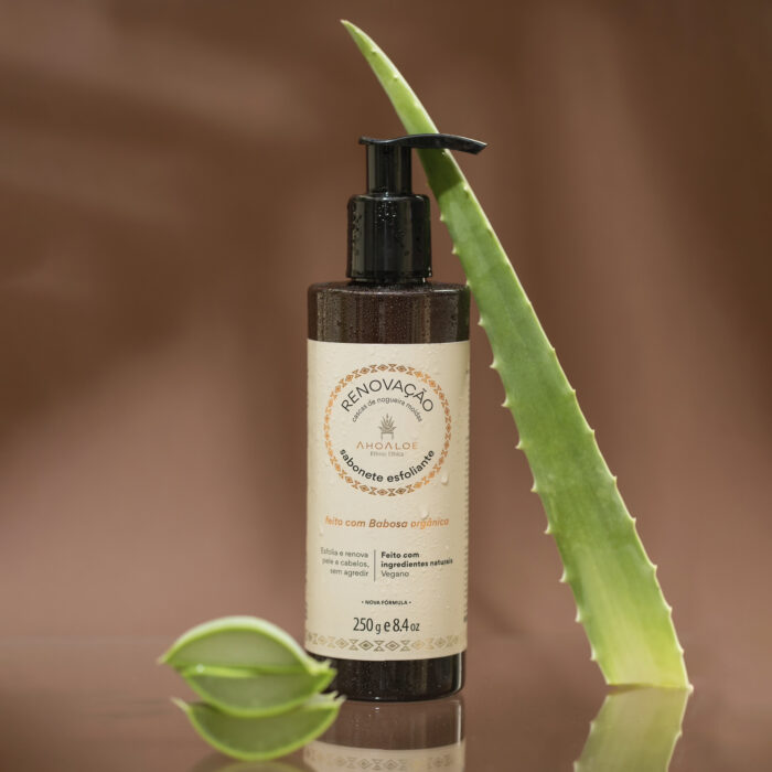 Sabonete Líquido Esfoliante de Aloe Vera RENOVAÇÃO - 250g - Rosa Mosqueta e Pracaxi - Imagem 7