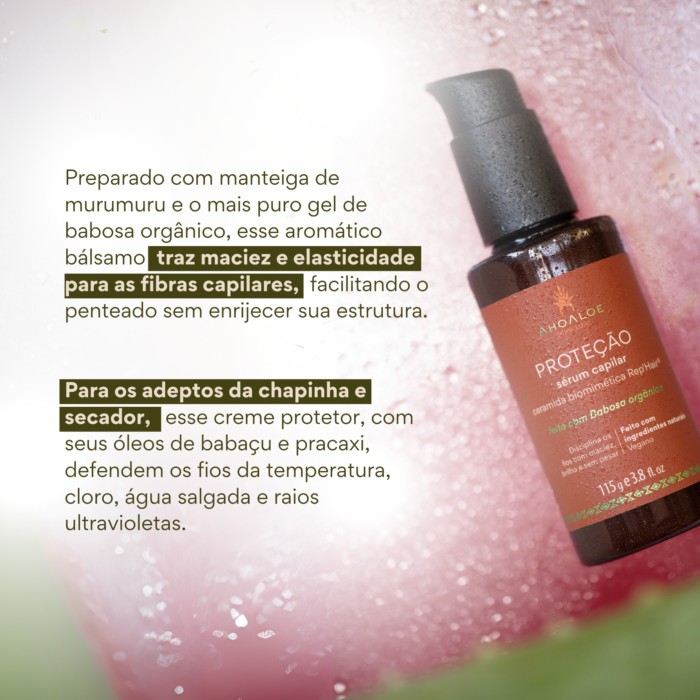 sérum capilar condicionante PROTEÇÃO - ceramida biomimética e tucumã - 115g - Imagem 2